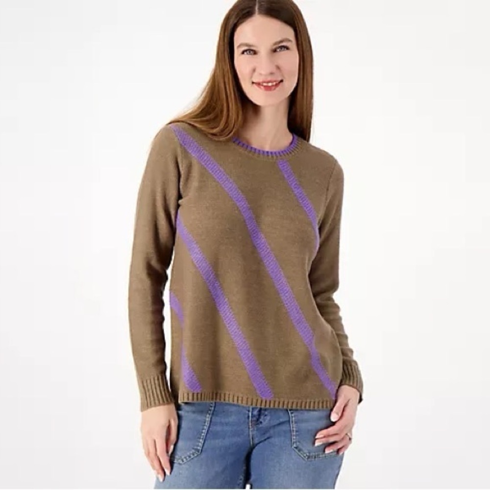 LOGO - Lori Goldstein Crewneck Sweater Size 2XL